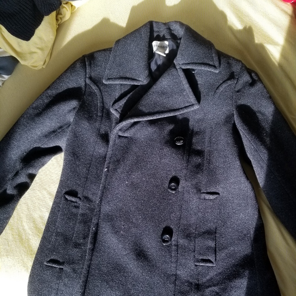 St. John's Bay Peacoat, dark gray. Size medium